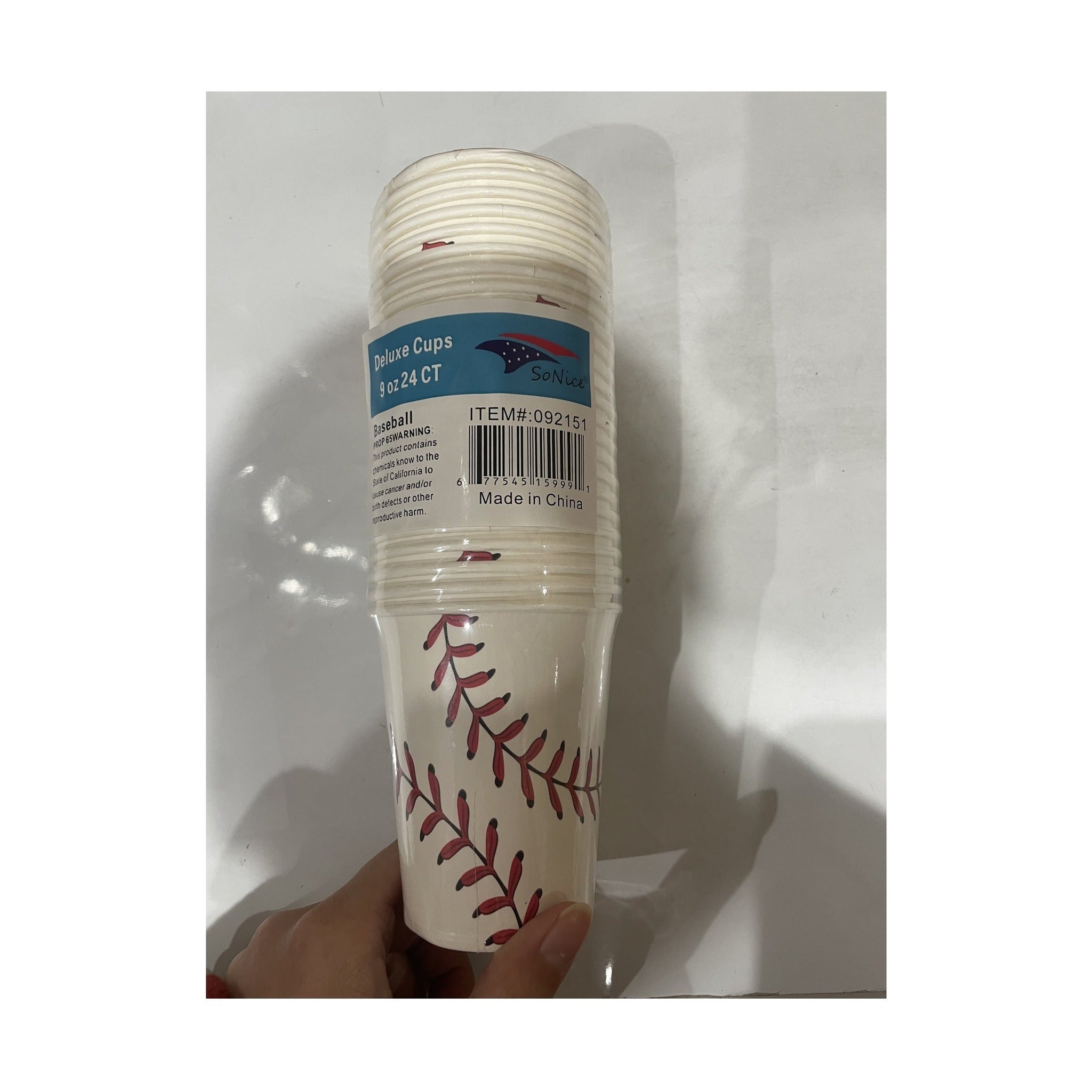 8oz Cups Baseball 24ct